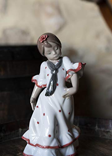 Lladró Ballerina scultura bambina rosso pois porcellana 17 cm