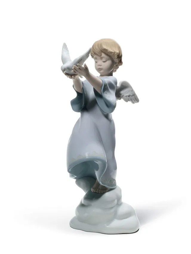Lladró Sculture Angelo Pace in Terra figurina porcellana