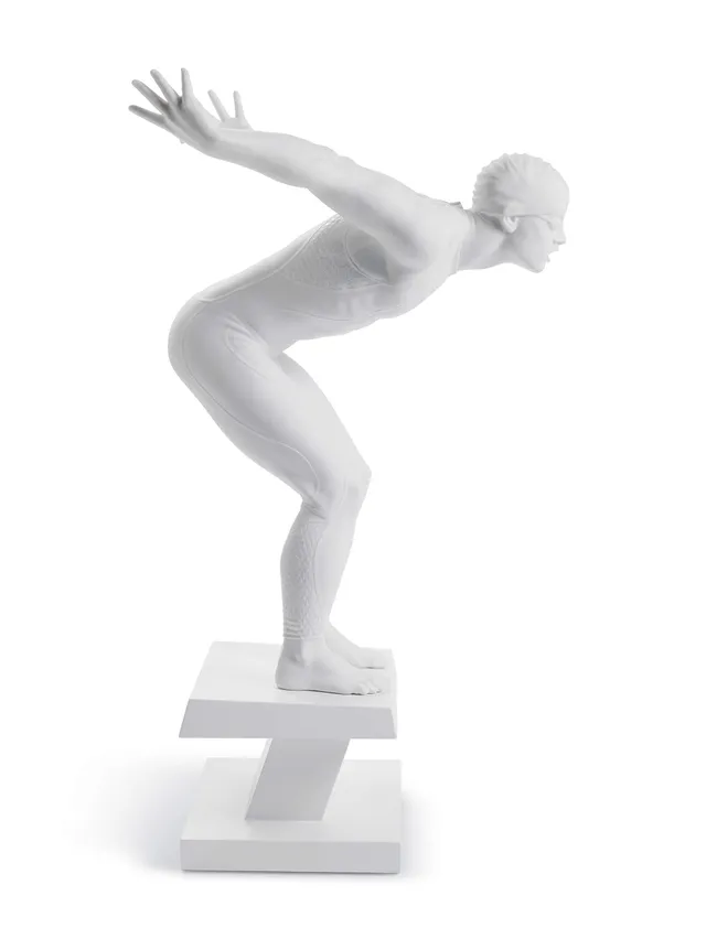 Lladró Nuotatore figurina porcellana uomo sport nuoto