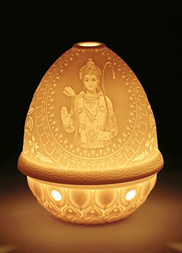 Lladró Lord Rama litofania porcellana luce LED
