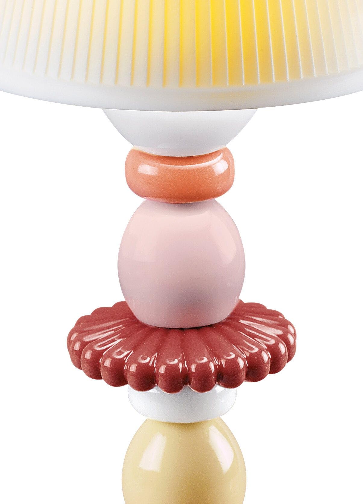 Lladró Firefly Lotus lampada porcellana corallo ricaricabile