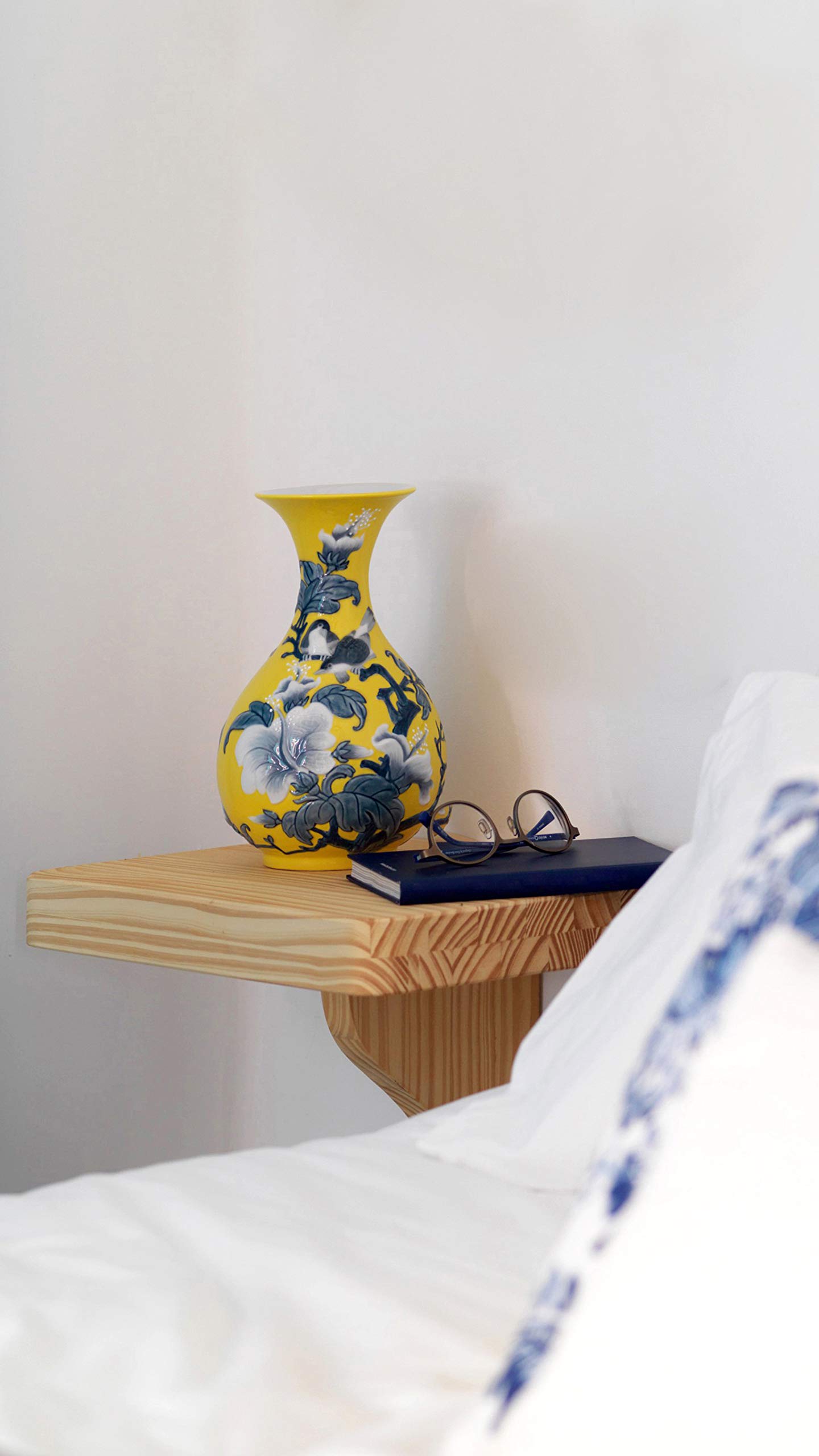 Lladró Accessori Decorativi Vaso Gorriones vaso giallo
