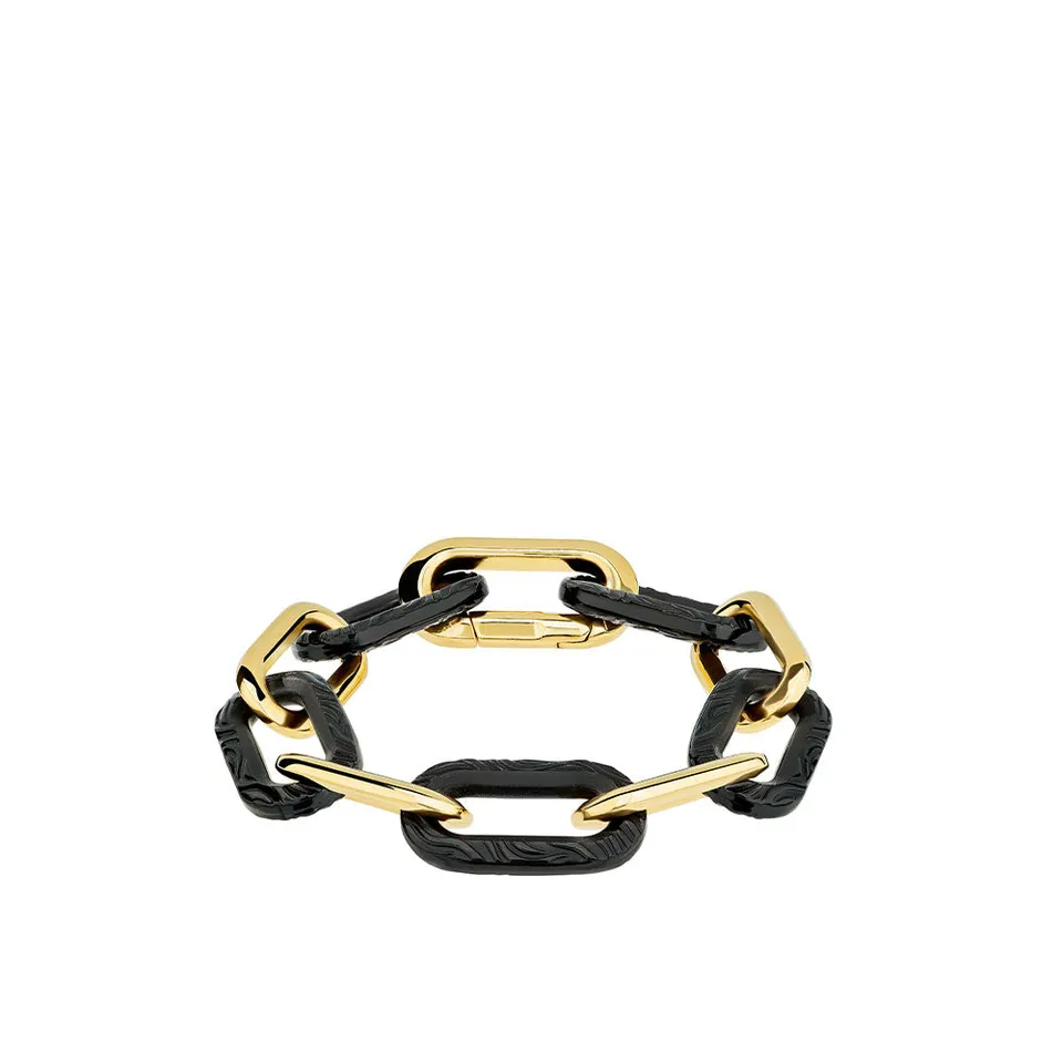 Lalique Empreinte Animale bracciale zebra nero 5 cristalli