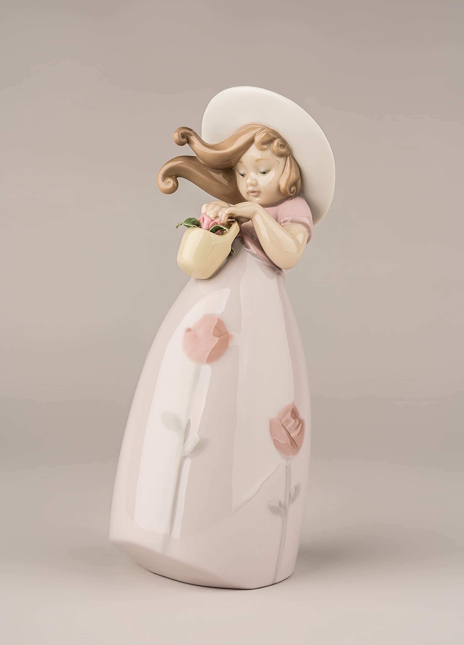 Lladró Sculture Bimba Piccola Rosa figura ragazza porcellana