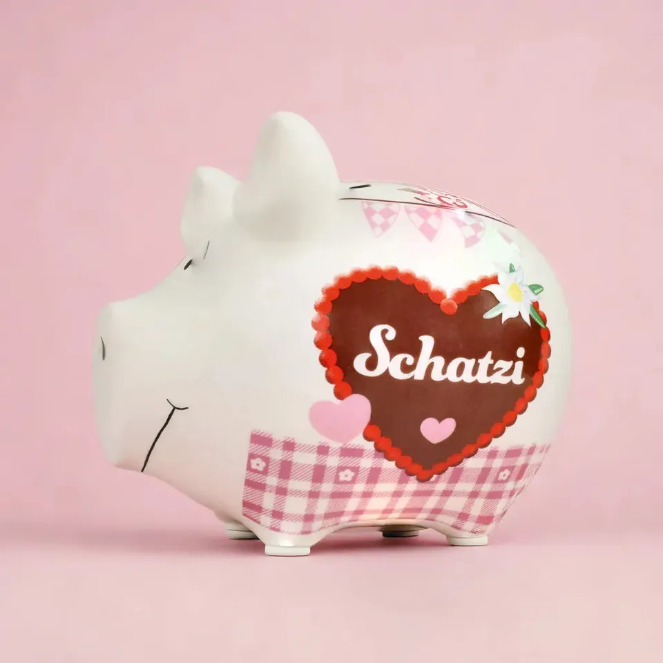 Sparschwein Company Schatzi salvadanaio maialino piccolo cuore rosa