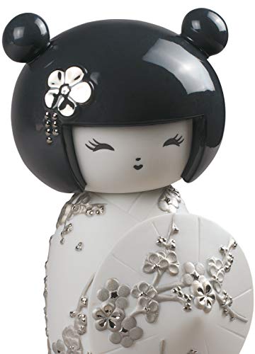 Lladró Sculture Kokeshi III scultura lustro argento