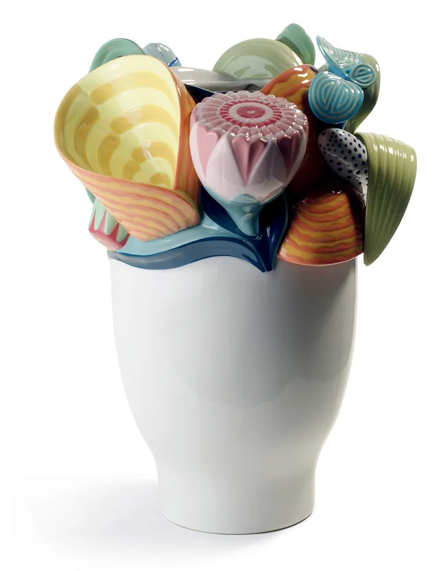 Lladró Accessori Naturofantastic vaso porcellana multicolore