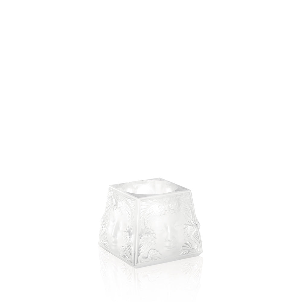 Lalique Masque de Femme votive portacandela cristallo incolore