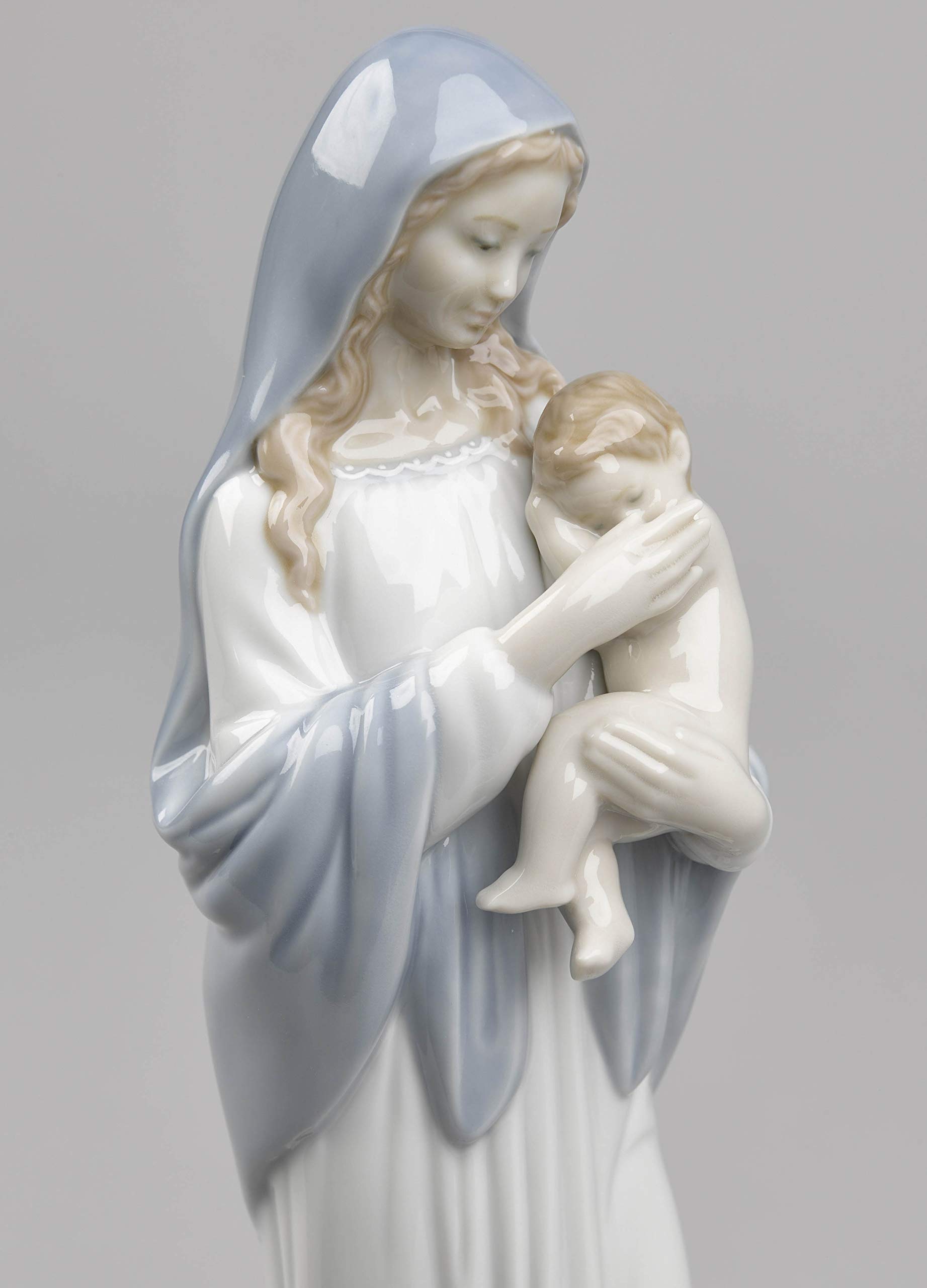 Lladró Sculture Madonna dei Fiori Statuetta Porcellana