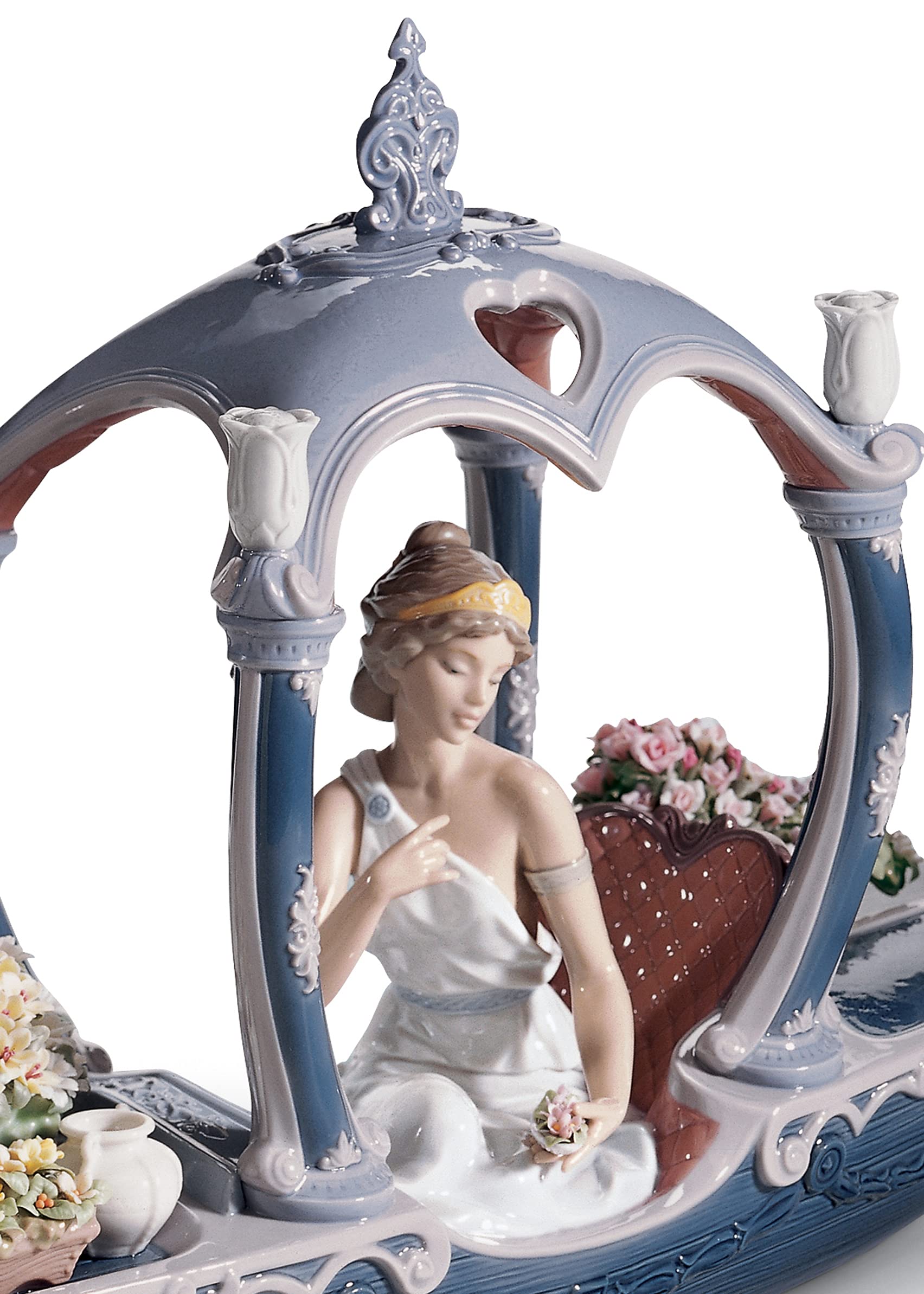 Lladró Gondola of Love scultura porcellana coppia in gondola