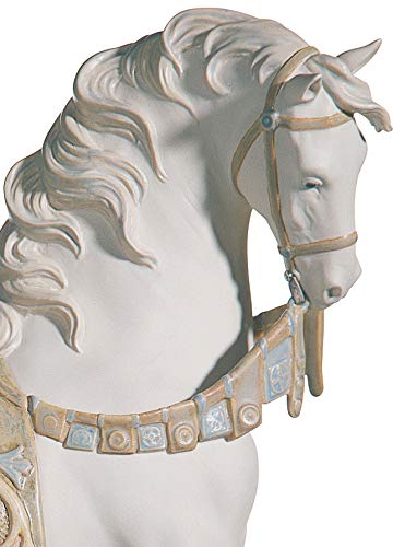 Lladró Alta Porcellana Cavallo Cortigiano Scultura
