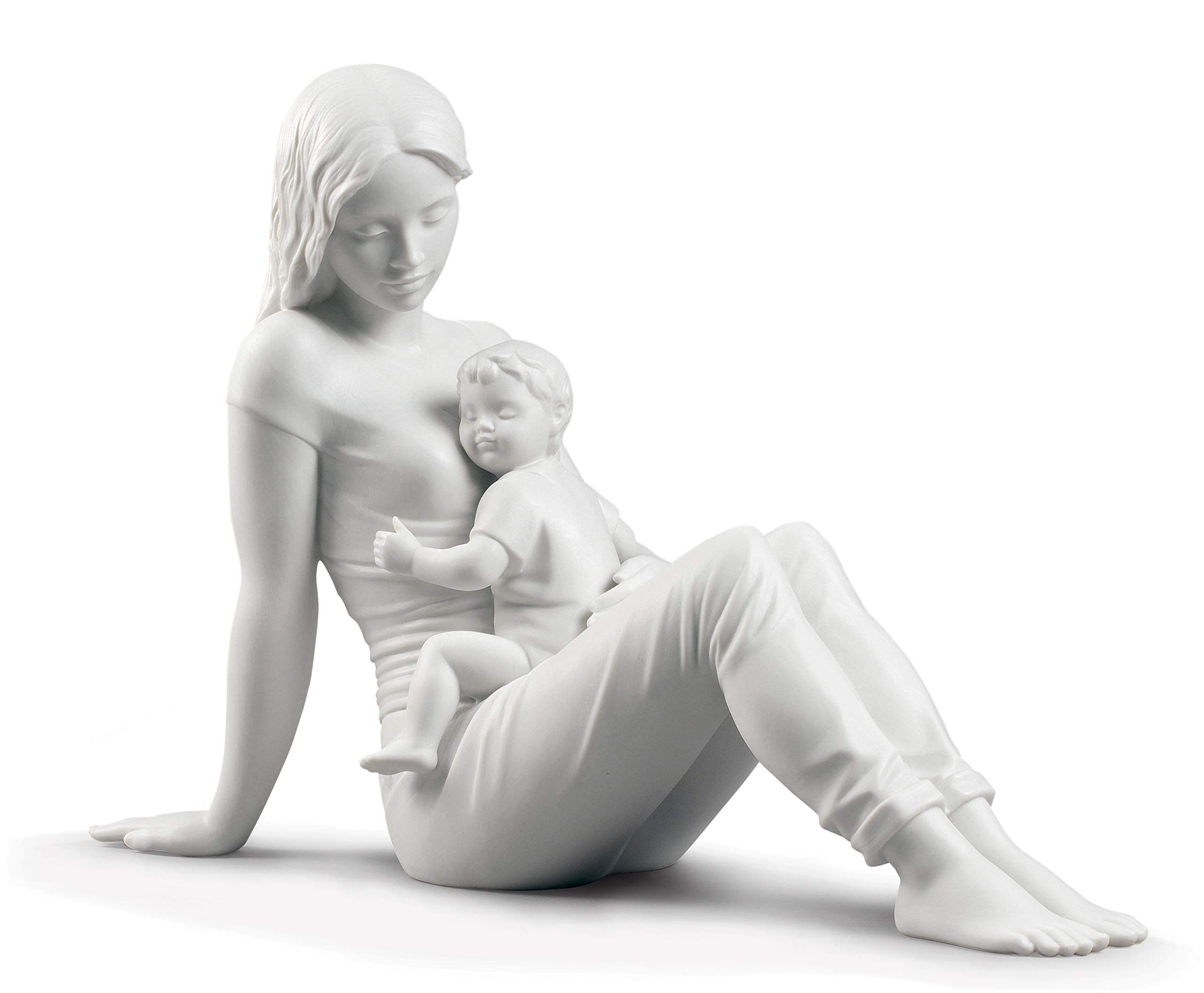 Lladró L'Amore di una Madre figurina porcellana bianco opaco