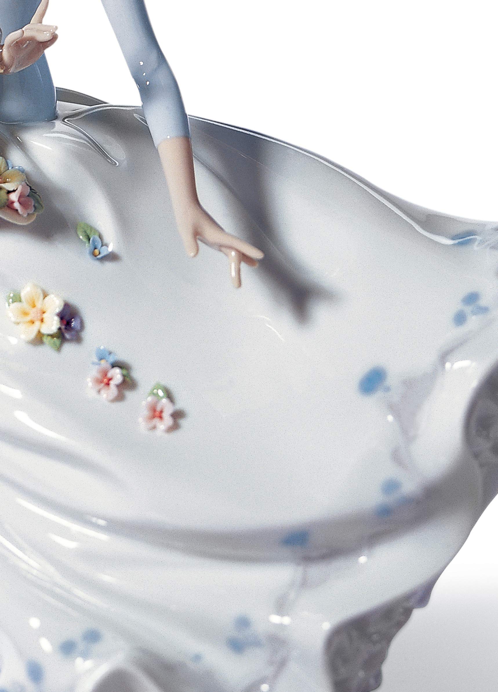Lladró Profumi Al Vento figurina donna porcellana fiori