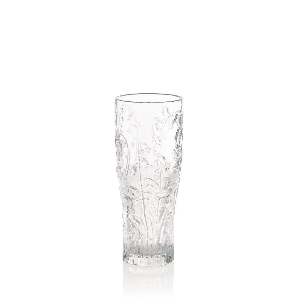 Lalique Elfes vaso in cristallo incolore fatto a mano