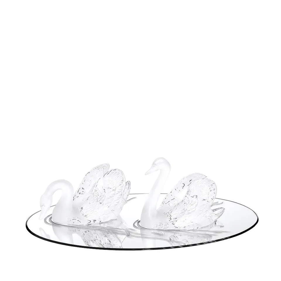 René Lalique Swan specchio cigno decorativo da parete