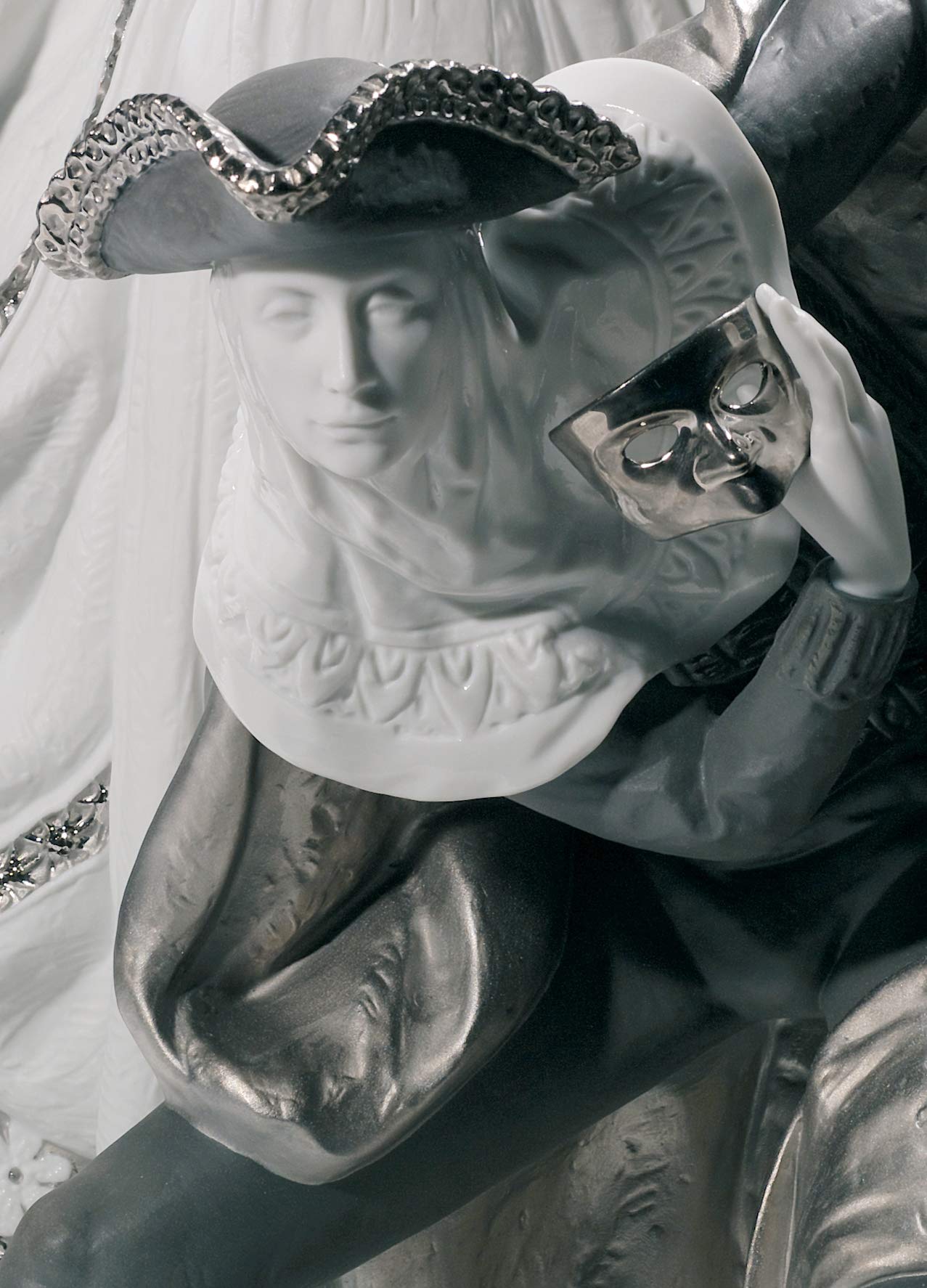 Lladró Carnevale Veneziano Coppia Argento Edizione Limitata