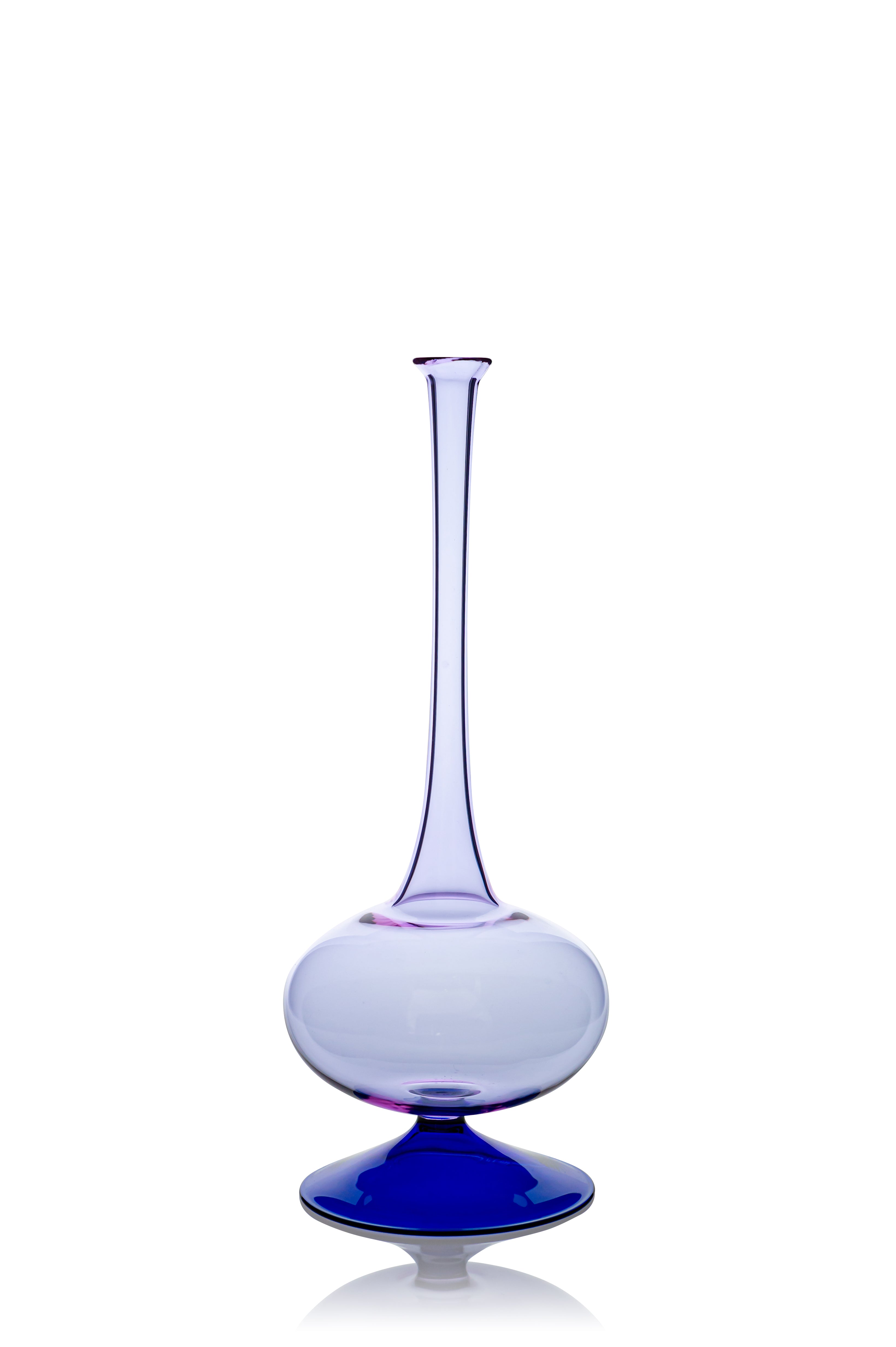 Vaporetto Passione vaso bottiglia 26 cm blu e arancione