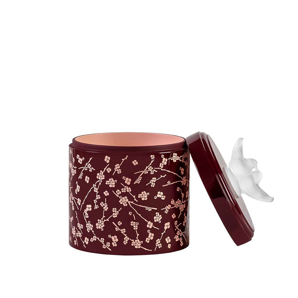 Lalique Fleurs de Cerisier Scatola L Legno Laccato Cristallo
