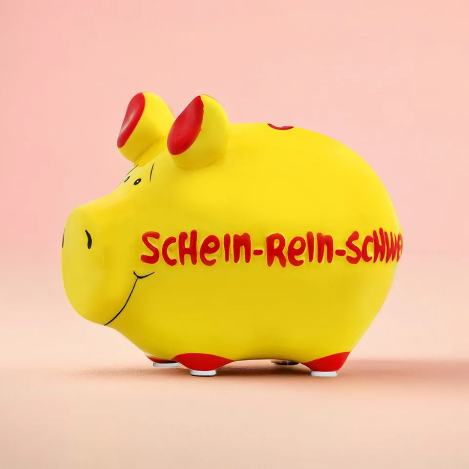 Sparschwein Kleinschweine Schein-Rein Salvadanaio Giallo