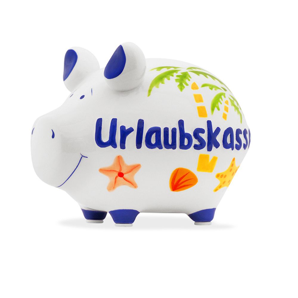 Sparschwein Kleinschweine Urlaubskasse Salvadanaio 12,5 cm