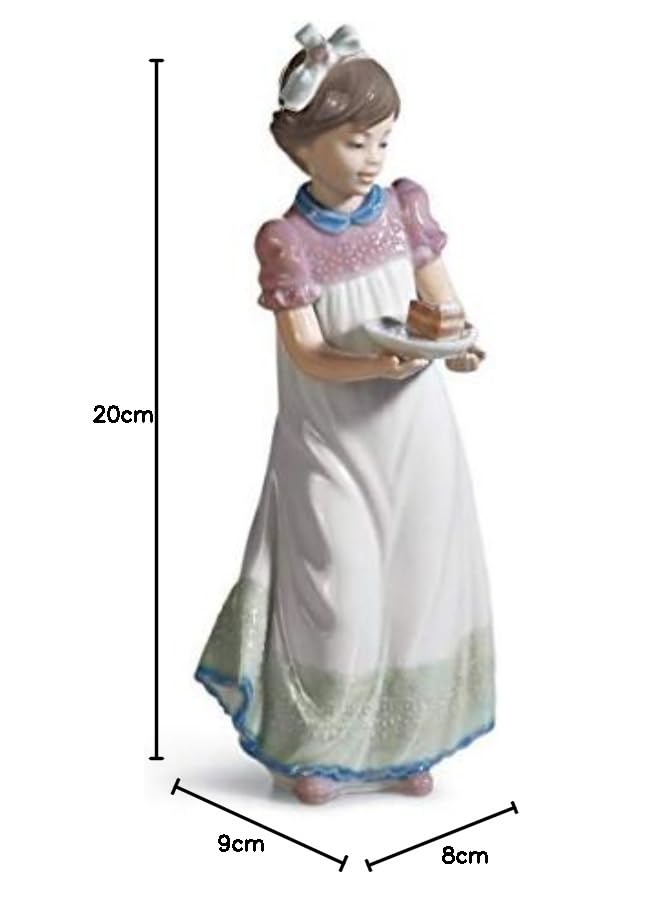 Lladró Sculture Bambina Con Torta figurina porcellana compleanno
