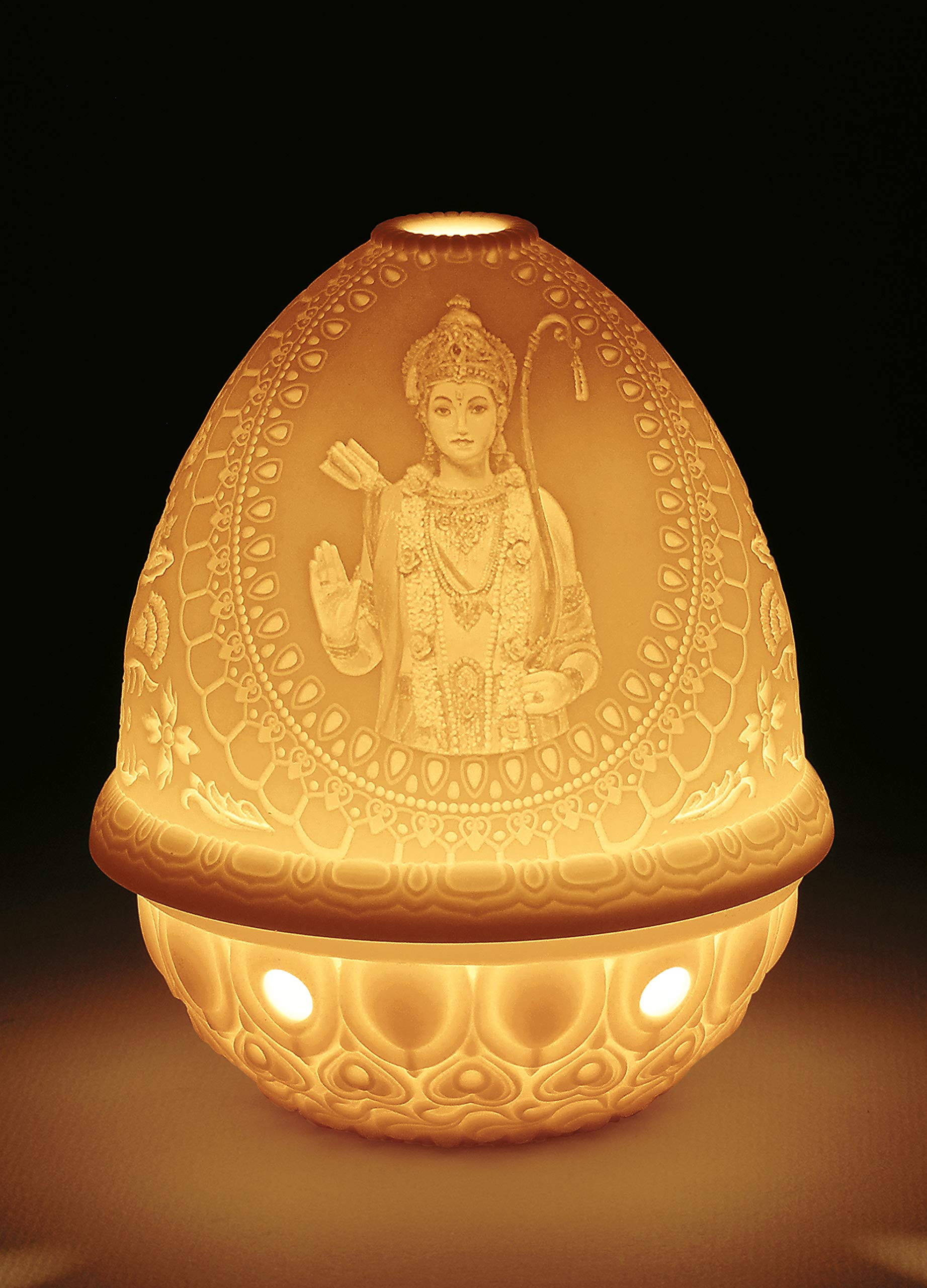 Lladró Lord Rama litofania porcellana luce LED