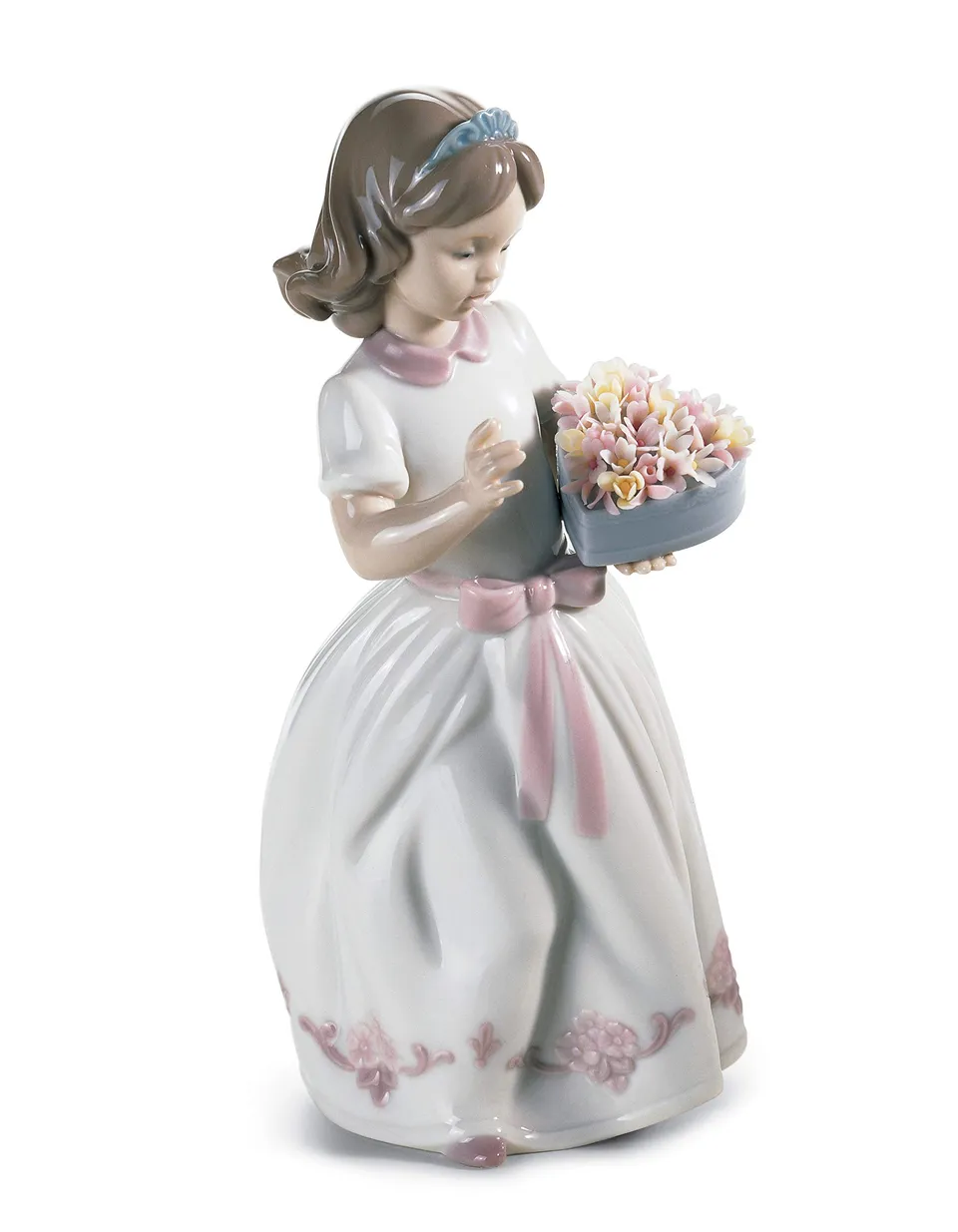 Lladró Sculture Bimba Persona Speciale figurina ragazza fiori