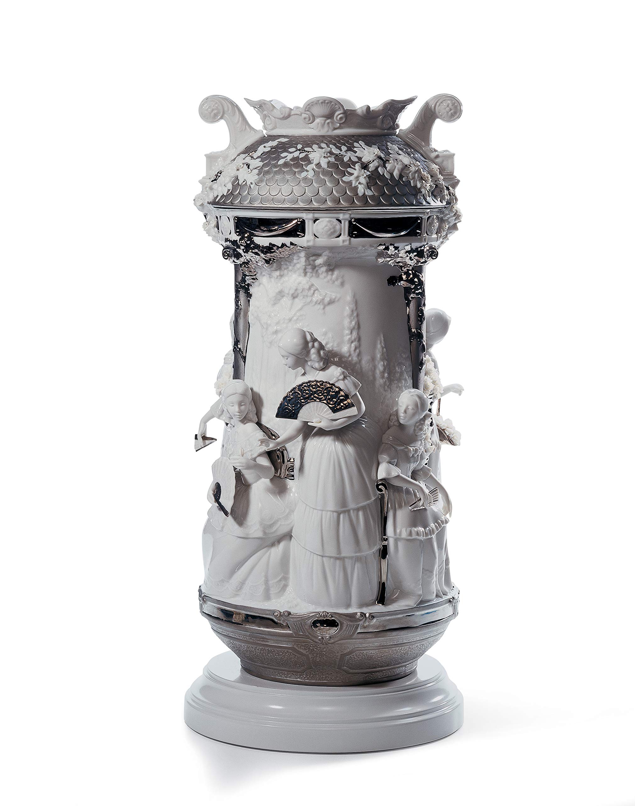 Lladró Vaso Signore in Giardino vaso argento serie limitata