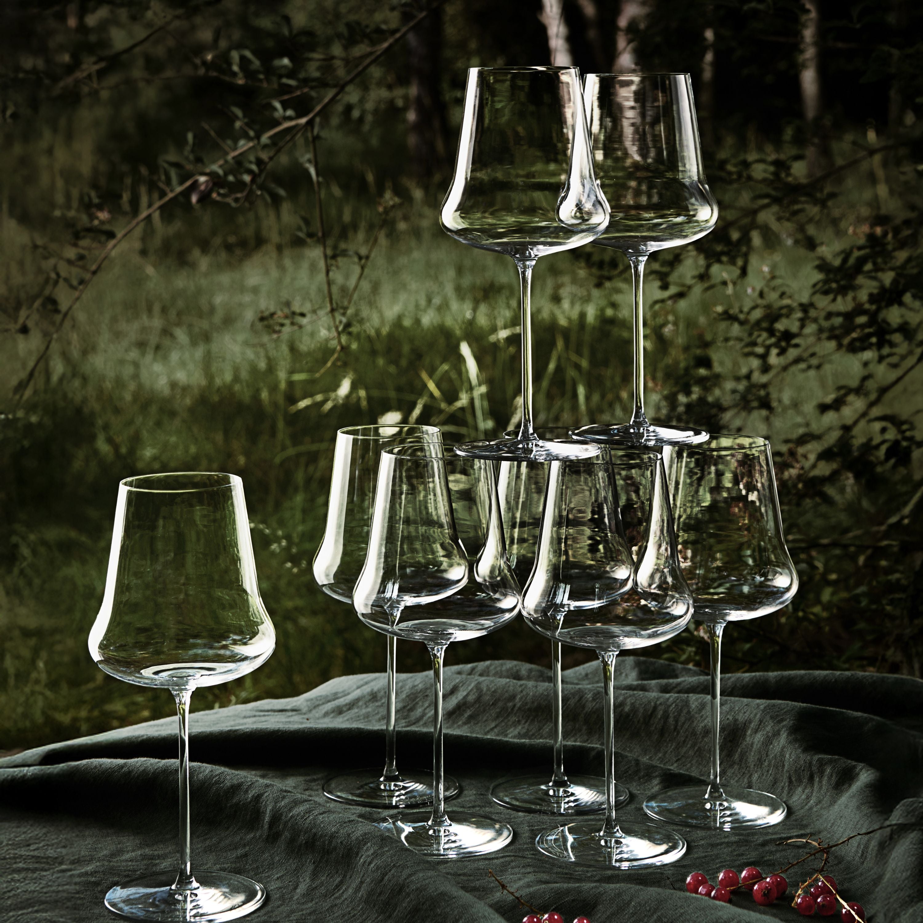 Lalique 1er Cru set 2 calici vino in cristallo