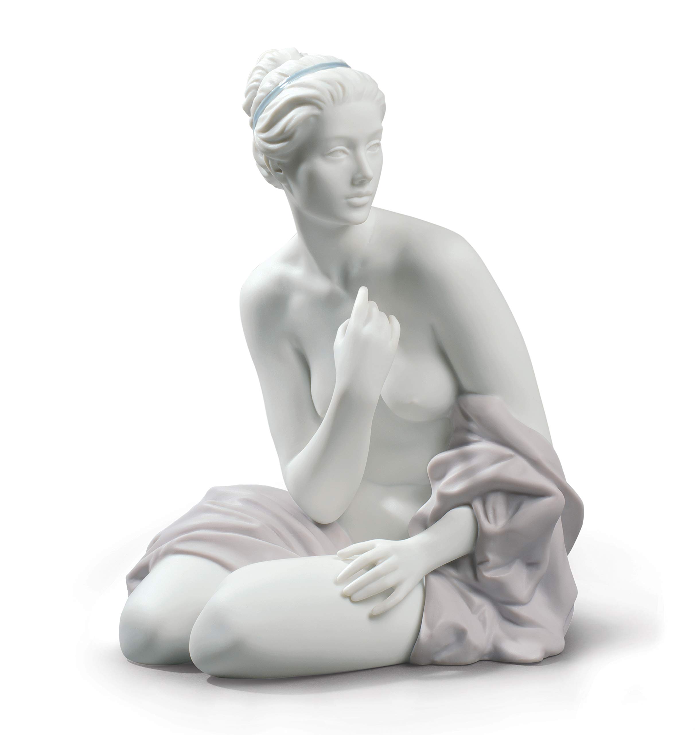 Lladró Sculture Donna Bagnante Seduta Figurina Nudo 22 cm
