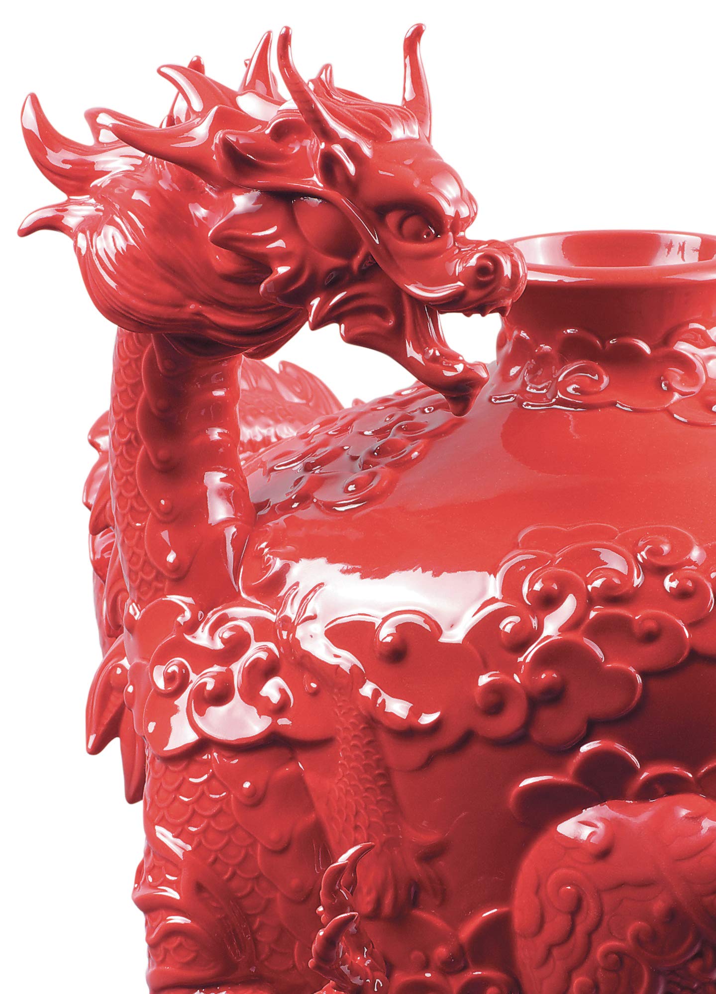 Lladró Accessori La Fenice e il Drago vaso porcellana