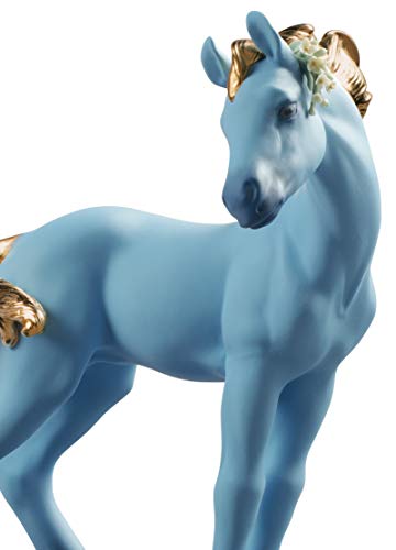 Lladró Sculture Il Cavallo statuetta azzurra edizione limitata