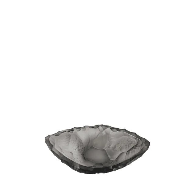Lalique Silex coppa piccola S in cristallo grigio