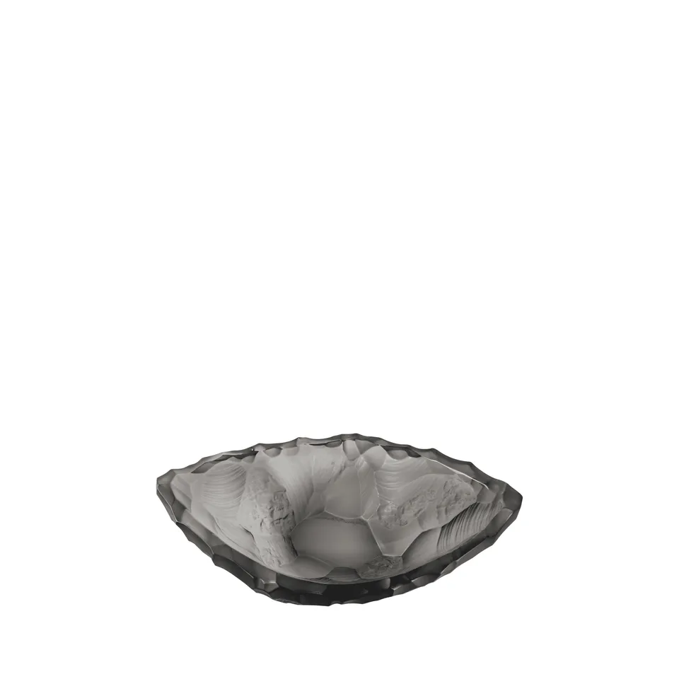 Lalique Silex coppa piccola S in cristallo grigio