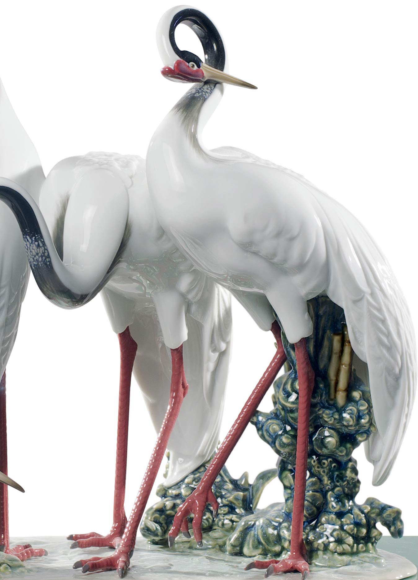 Lladró Alta Porcellana Gruppo di Gru scultura porcellana limitata