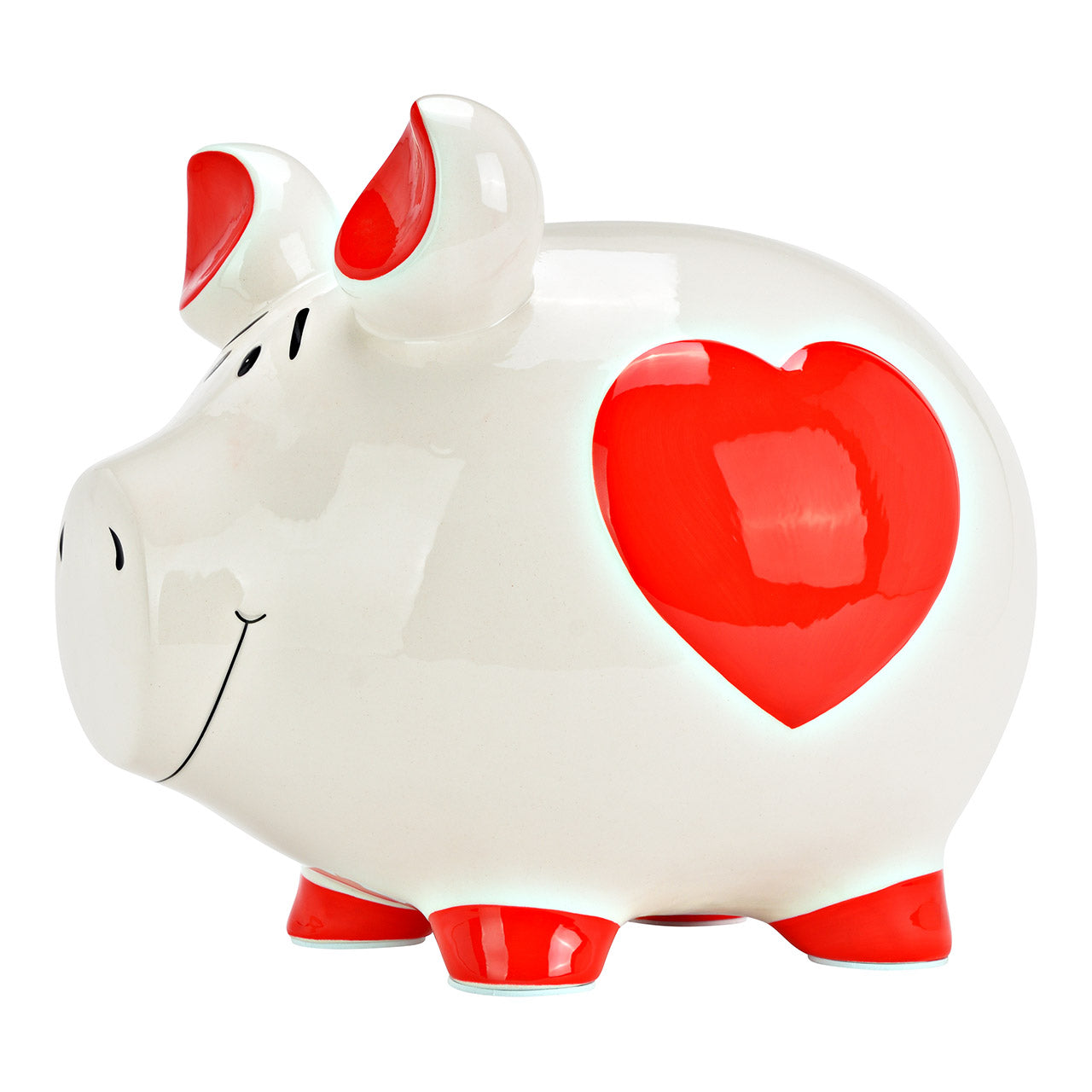 Sparschwein Company Herz salvadanaio maialino piccolo ceramica rossa