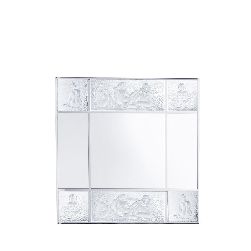 René Lalique Les Causeuses specchio L cristallo donna