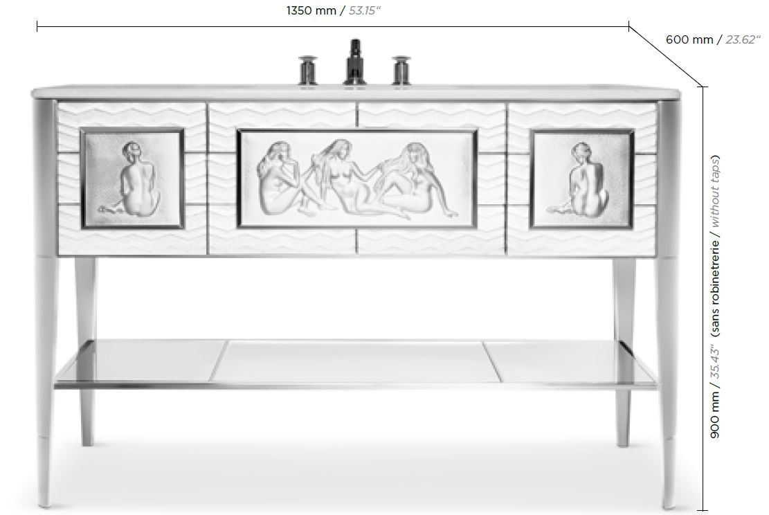 Lalique Causeuses Mobile toeletta Rochon cristallo marmo