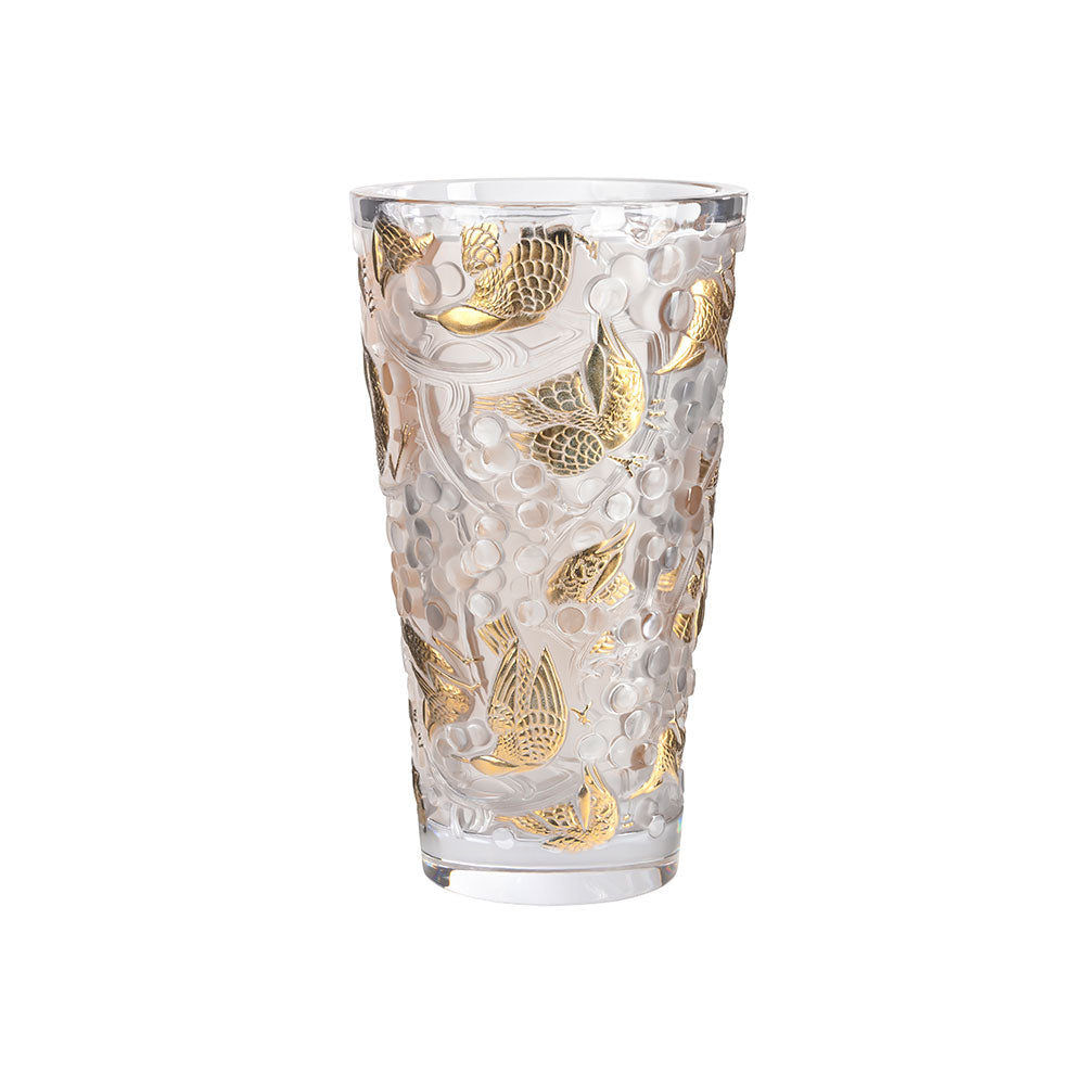 Lalique Merles et Raisins vaso cristallo L