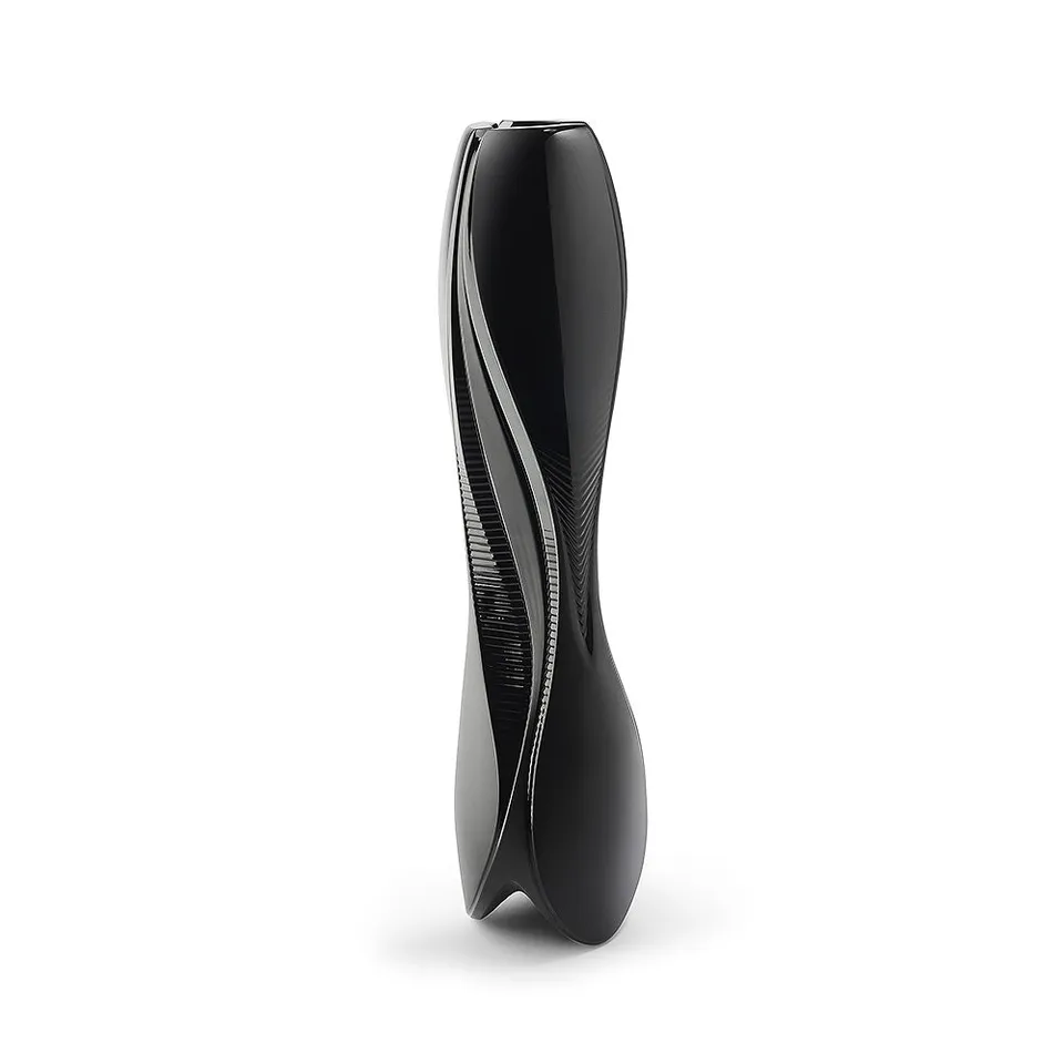 René Lalique Visio vaso cristallo nero Zaha Hadid M