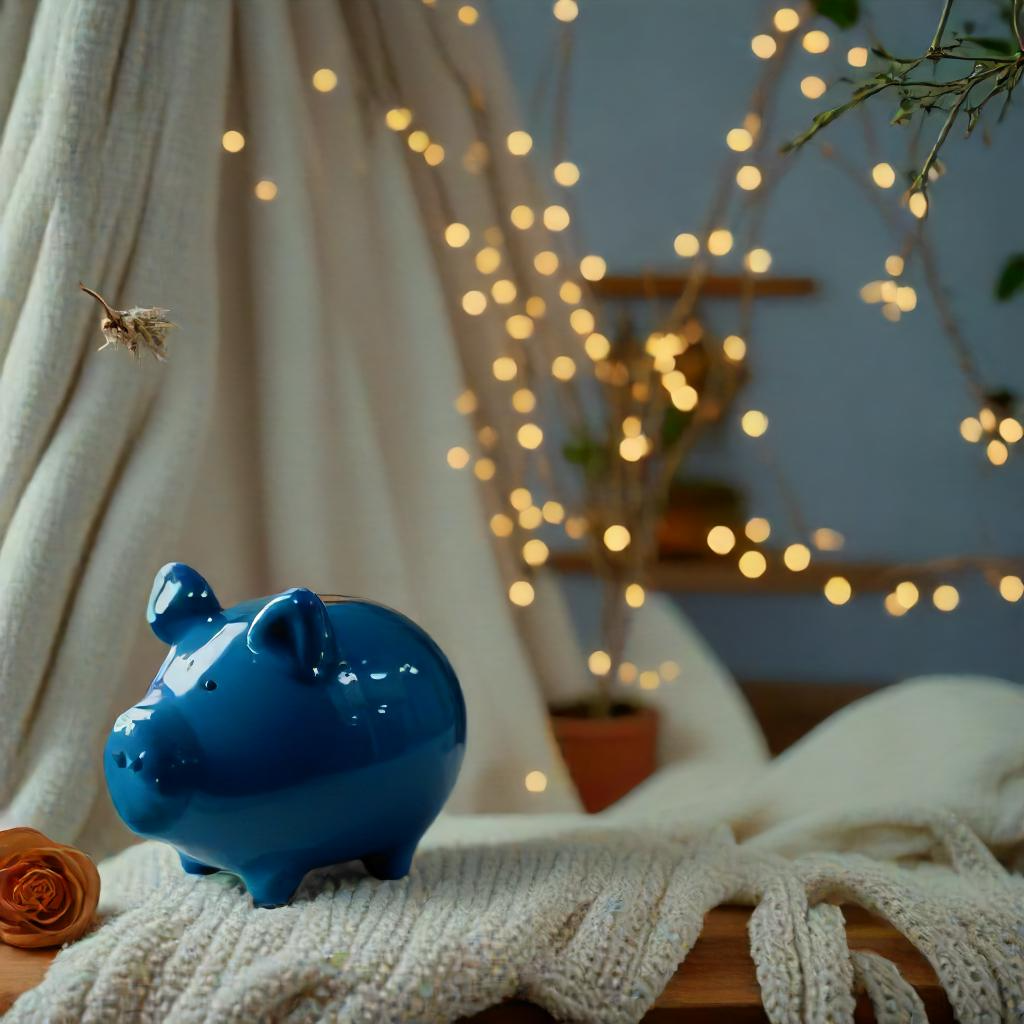Sparschwein Company Kleinschweine Basic Blu salvadanaio ceramica blu