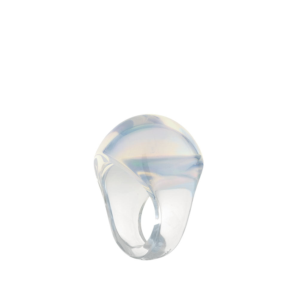 René Lalique Jewellery Anello Cabochon cristallo opale misura 49