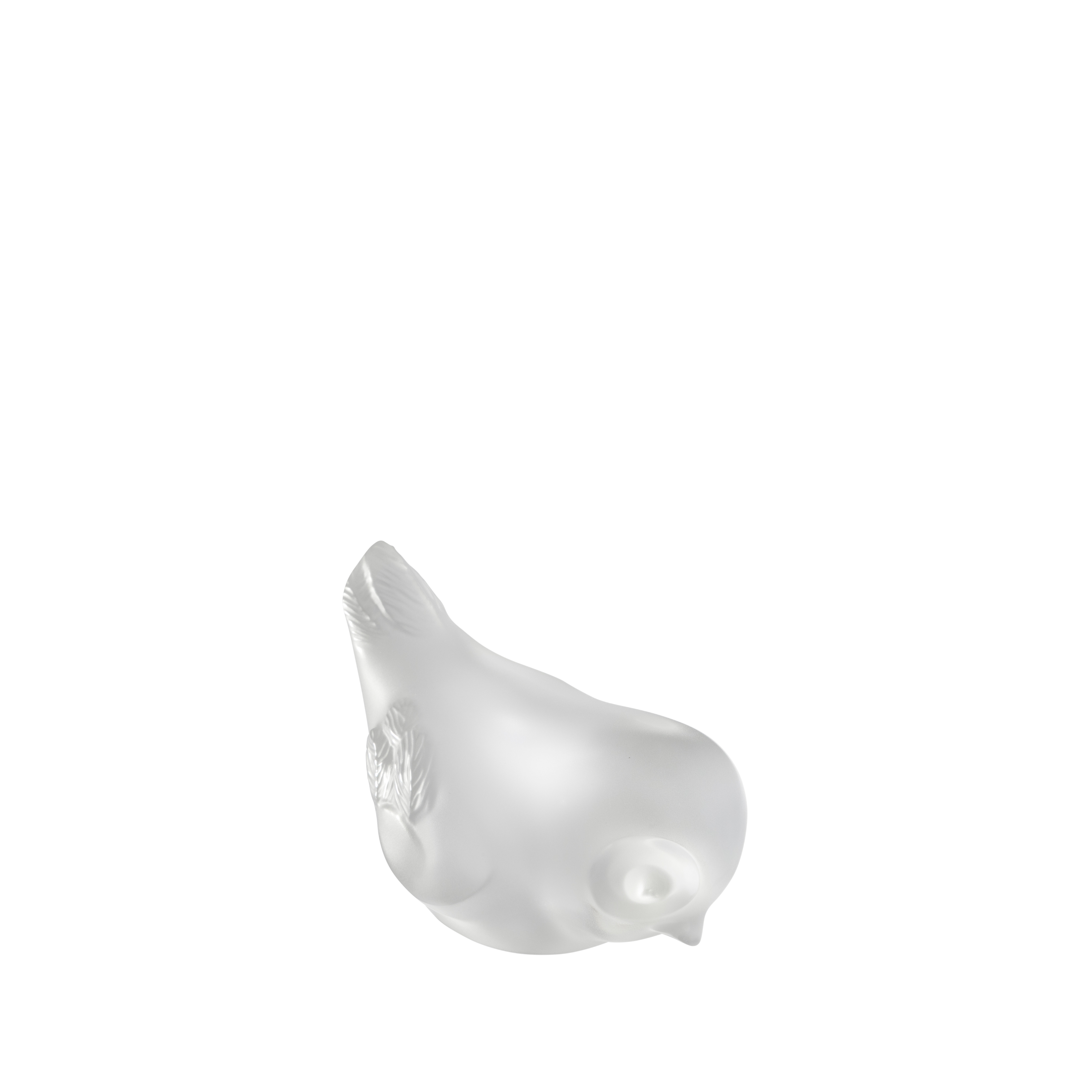 Lalique Piou-Piou Testa Bassa Scultura Cristallo Incolore