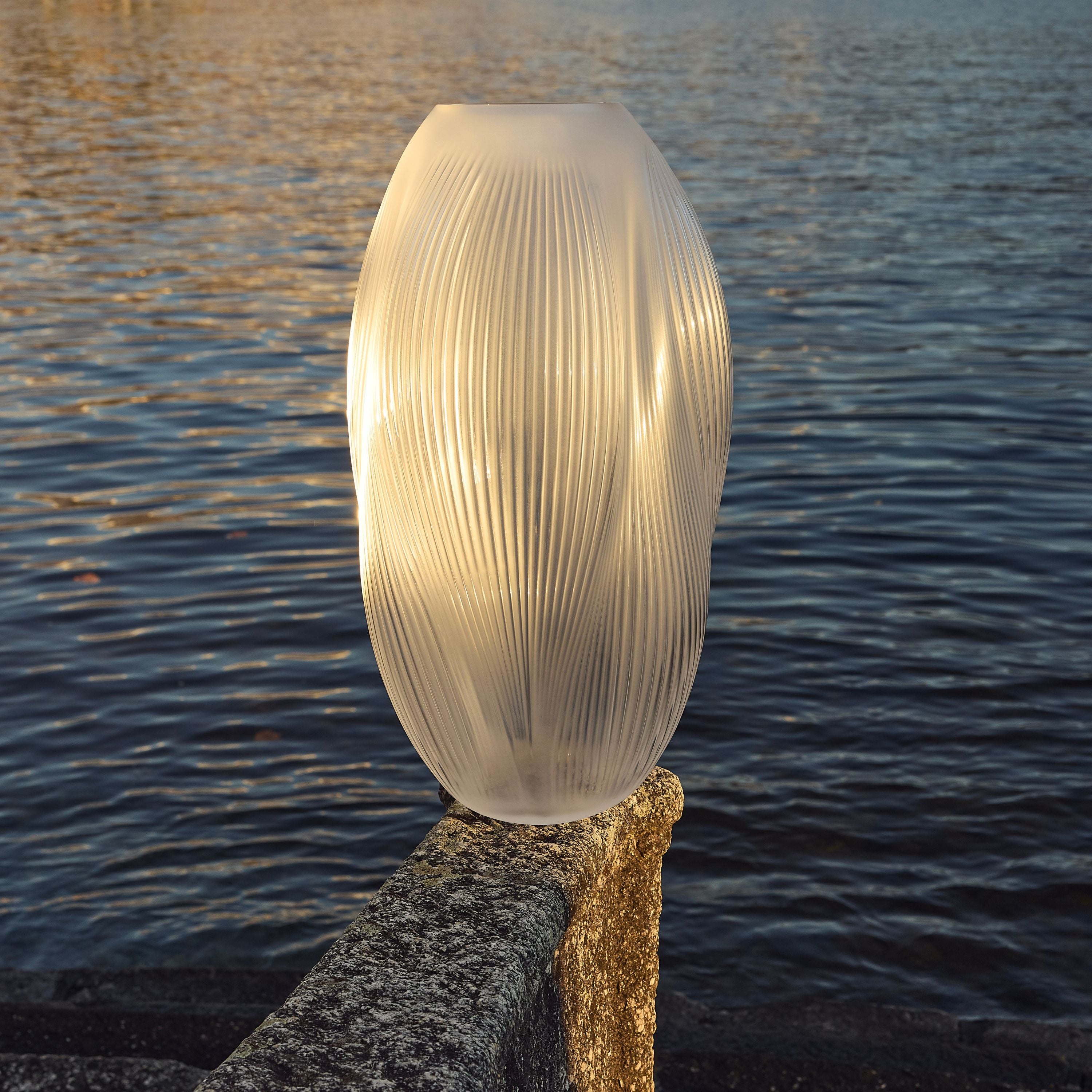 René Lalique Alizé vaso XXL in cristallo incolore