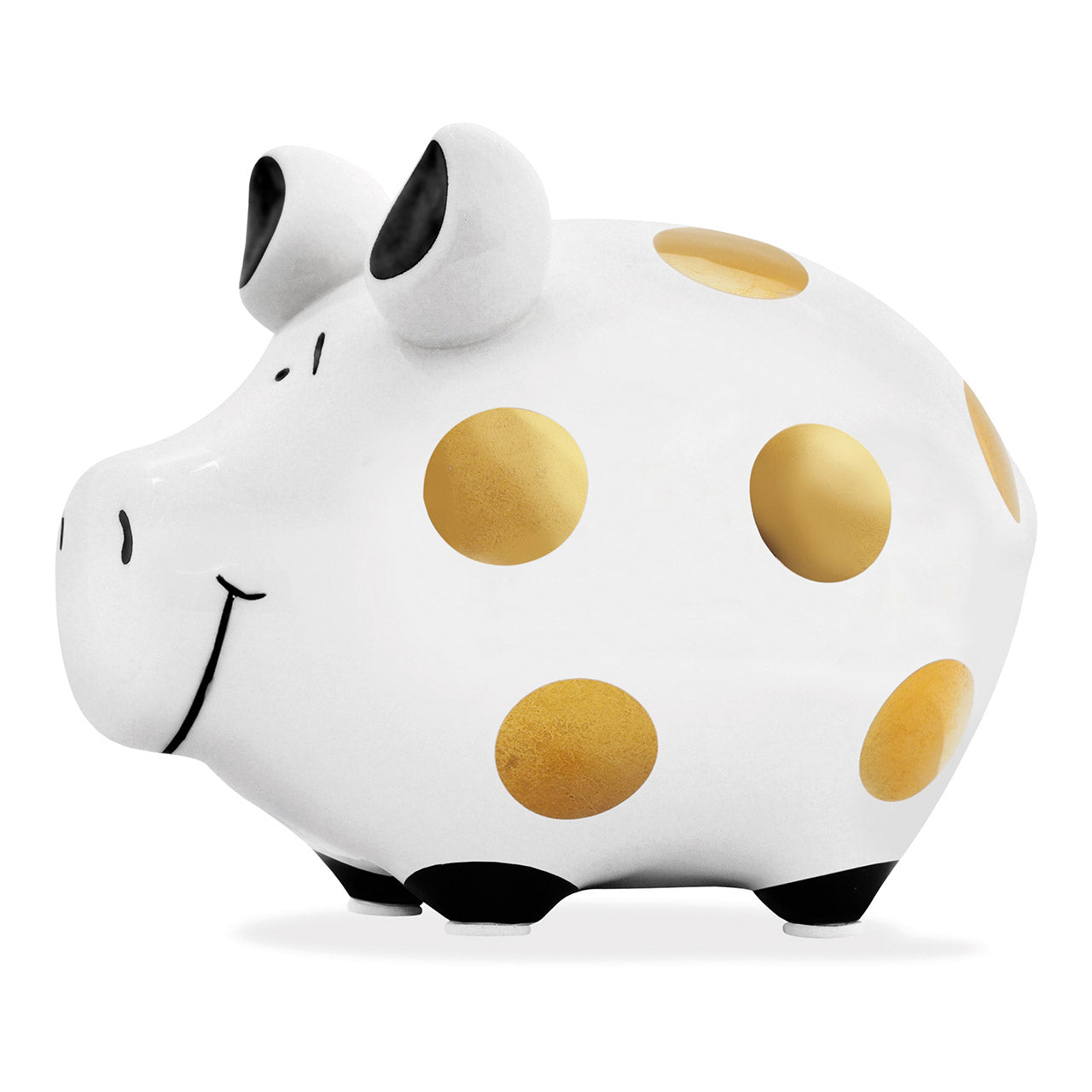 Sparschwein Company Kleinschweine GoldPunk salvadanaio maialino bianco oro