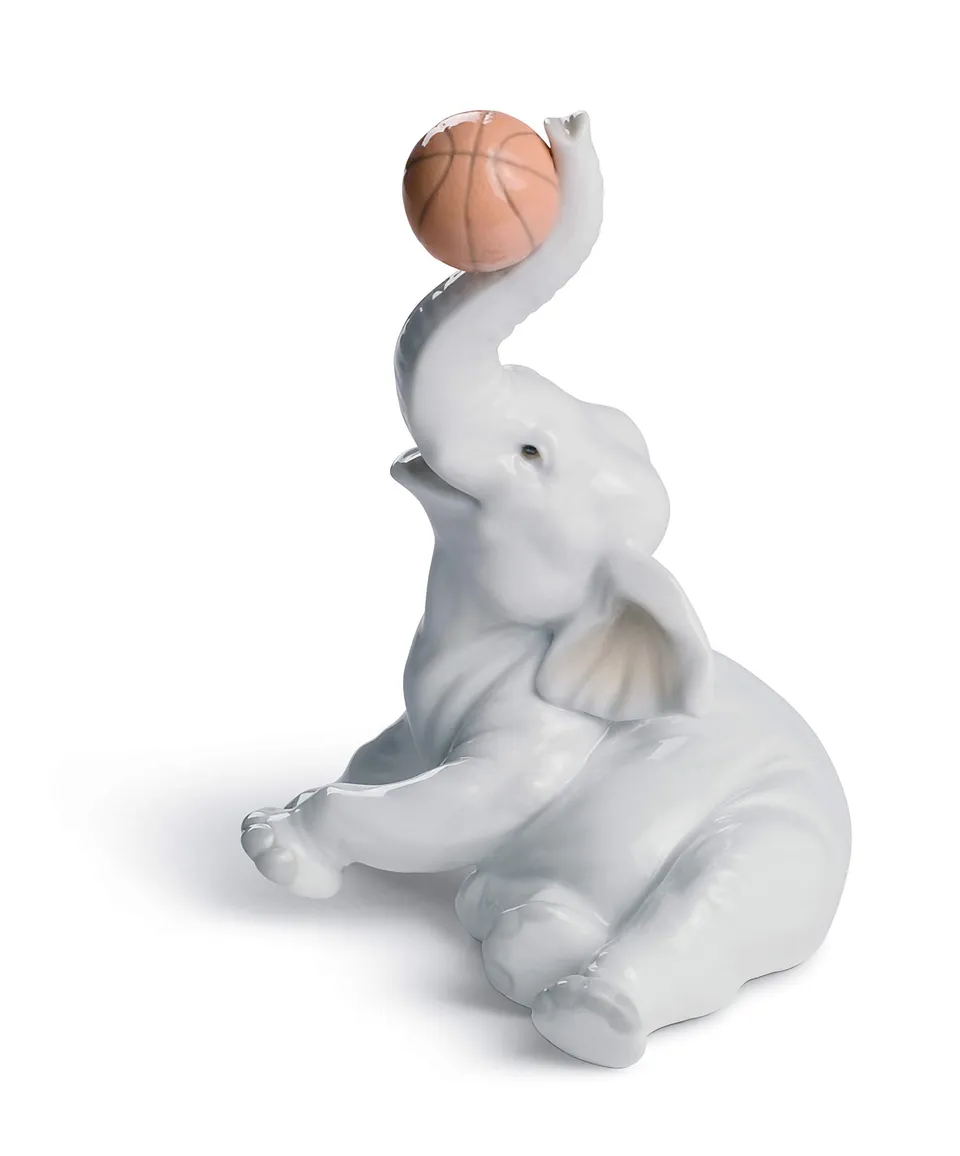 Lladró Sculture Elefante Basket statuetta elefante porcellana