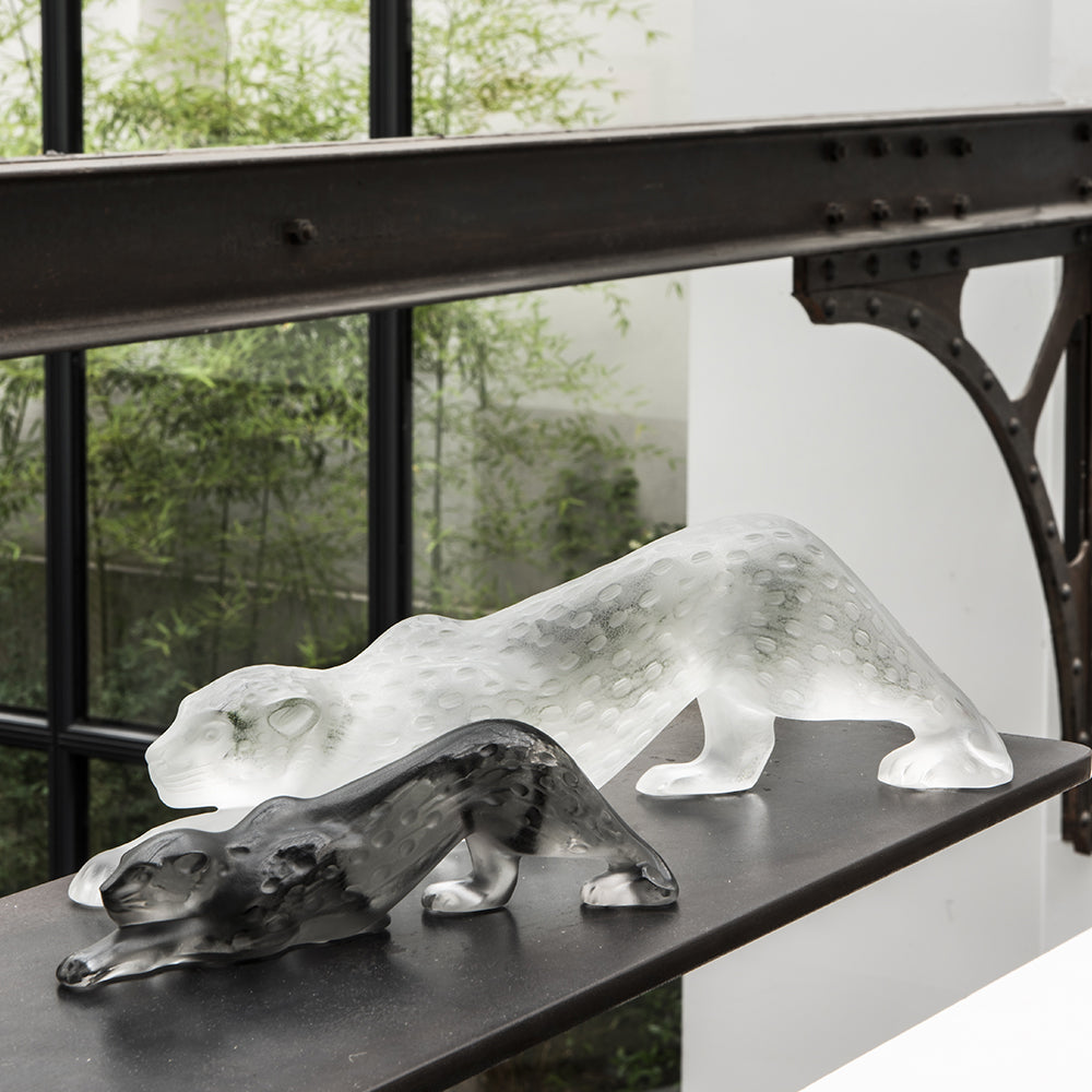 Lalique Zeila Scultura Pantera Cristallo M Dorata