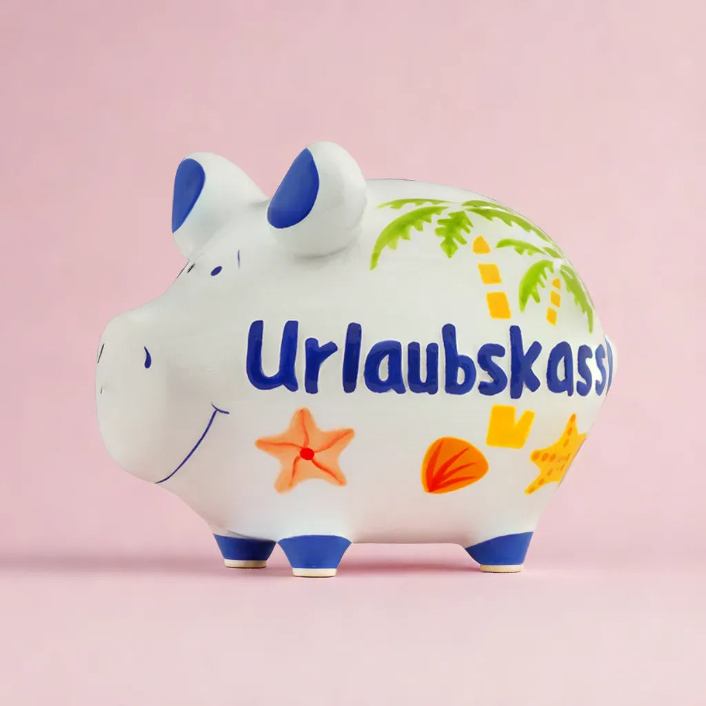 Sparschwein Kleinschweine Urlaubskasse Salvadanaio 12,5 cm