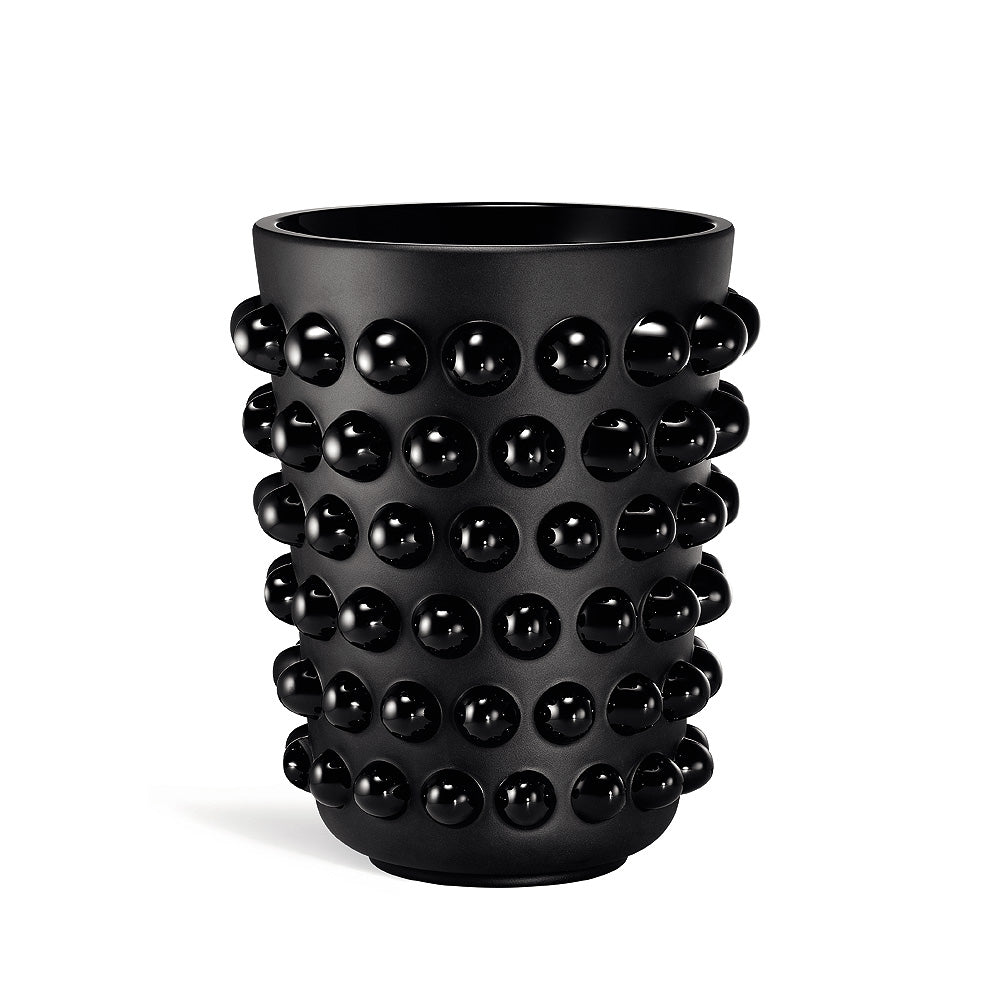 Lalique Mossi vaso cristallo nero taglia XXL