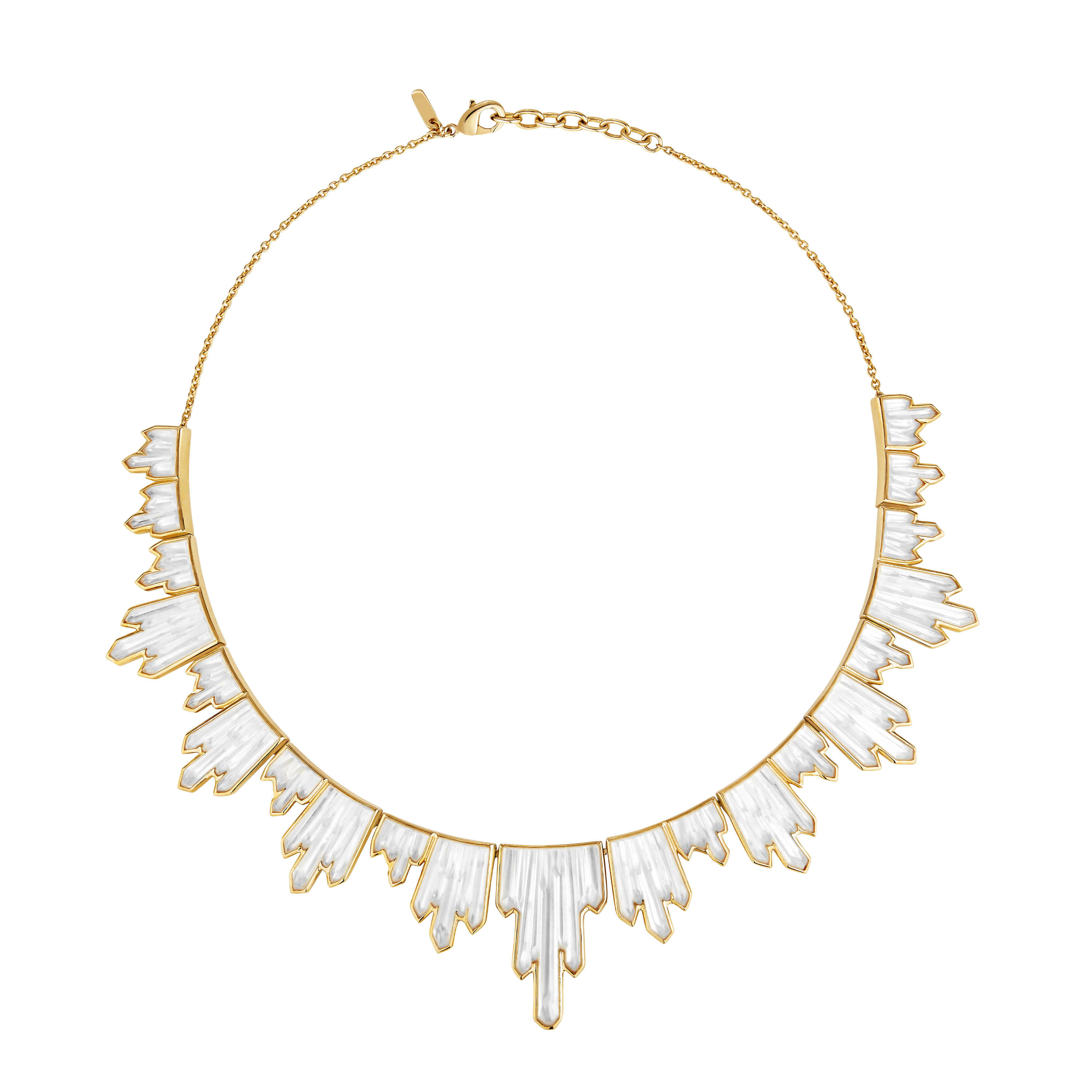 René Lalique Jewellery Collana Terramineral 21 cristalli oro